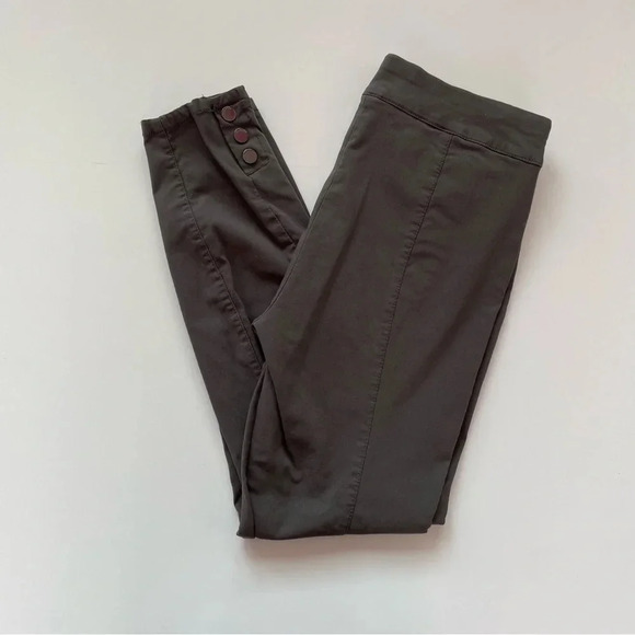 CALVIN KLEIN Ankle Pants Gray Stretch Buttons Business Casual Work Size S - Picture 4 of 14